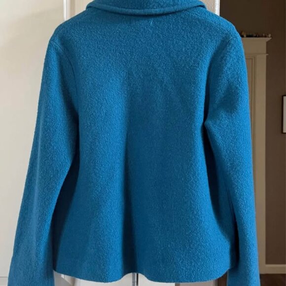 Women’s Lands’ End Teal Wool Collared Jacket Top-Size‎ 4 - Picture 6 of 6